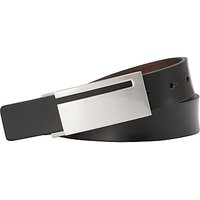 John Lewis Reversible Metal Plaque Leather Belt