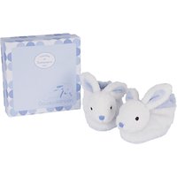 Doudou Et Compagnie Baby Rabbit Booties Gift Box, Blue
