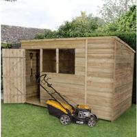 10X6 Pent Overlap Wooden Shed - 5013053152461