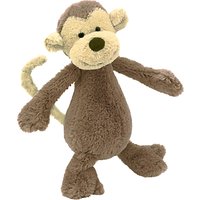 Jellycat Bashful Monkey Soft Toy, Small, Brown