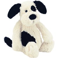 Jellycat Bashful Puppy Soft Toy, Medium, Black/White