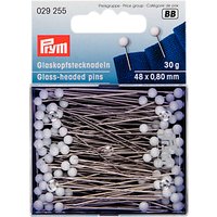 Prym Glass-Headed Pins, 80mm, Pack Of 30g