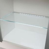 Clear Clear Glass Cupboard Shelf (L)466mm (D)247mm