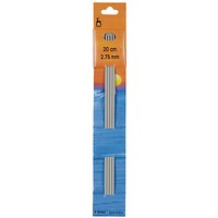 Pony 20cm Knitting Needles, Pack Of 4, Assorted Widths