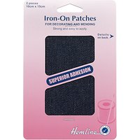 Hemline Iron-On Cotton Twill Patches, Pack Of 2