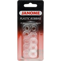 Janome Plastic Bobbins, Pack Of 10