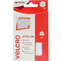 VELCRO® Brand Stick-On Coin Fasteners, Pack Of 16, White