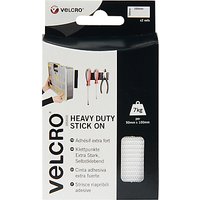 VELCRO® Brand Heavy Duty Stick On Strips, White