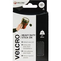 Velcro Heavy Duty Stick On Strips, Black, 1m X 50mm