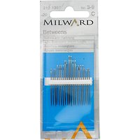 Milward Betweens Quilting Needles, Sizes 3-9, Pack Of 20