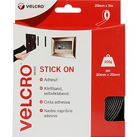 VELCRO® Brand Stick On Squares, Black