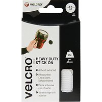 VELCRO® Brand Heavy Duty Stick-On Coins, White, Pack Of 6