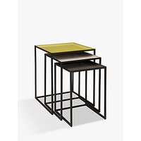 Content By Terence Conran Accents, Nest Of 3 Tables, Putty/Chartreuse/Steel