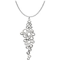Kit Heath Coil Cluster Pendant Necklace, Silver