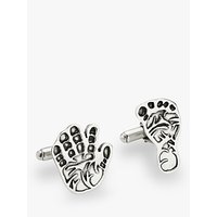 Under The Rose Personalised Hand Or Footprint Cufflinks, Cutout
