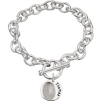 Under The Rose Personalised Women's Fingerprint Charm Bracelet, 1 Charm