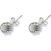 Nina B Silver Small Knot Stud Earrings
