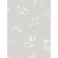 Cole & Son Tropical Birds Wallpaper, Grey, 89/1002