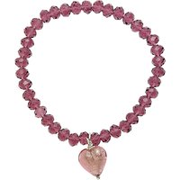 Martick Faceted Crystal Murano Heart Bracelet