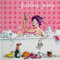 Woodmansterne Lady In Bubble Bath Birthday Card