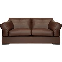 John Lewis Java Medium 2 Seater Leather Sofa, Nature Brown