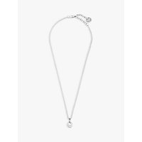 Dyrberg/Kern Ette Round Swarovski Crystal Pendant Necklace, Silver