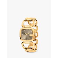 Gucci YA125408 Women's G-Gucci Gold Plated Bracelet Strap Watch, Gold/Taupe