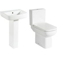 Cooke & Lewis Fabienne Close-Coupled Toilet & Full Pedestal Basin