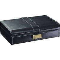 Dulwich Designs Heritage Cufflink Box, Leather, Black