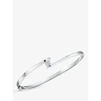Jools By Jenny Brown Parallel Lines Cubic Zirconia Bangle, Silver