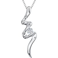 Jools By Jenny Brown Cubic Zirconia Flash Pendant Necklace, Silver
