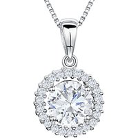 Jools By Jenny Brown Cubic Zirconia Pendant Necklace, Silver
