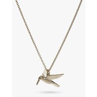 Alex Monroe Hummingbird Pendant Necklace, Silver