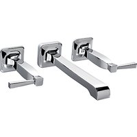 Abode Decadence Wall Mounted Three Part Basin Filler Tap, H222mm