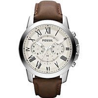 Fossil Men's Grant Chronograph Leather Strap Watch