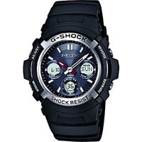 Casio AWG-M100-1AER Men's G-Shock Waveceptor Chronograph Plastic Strap Watch, Black