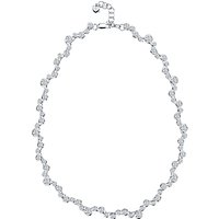 Jools By Jenny Brown Sterling Silver Rubover Set Cubic Zirconia Necklace, Silver