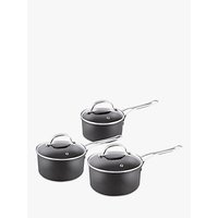 Jamie Oliver By Tefal Hard Anodised Saucepans With Lids, Set Of 3