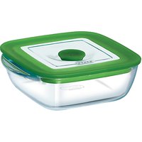 Pyrex Glass Square Storage Oven Dish With Lid, 1L