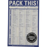 Knock Knock Pack This Notepad, Blue