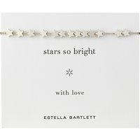 Estella Bartlett Star So Bright Silver Plated Adjustable Cord Friendship Bracelet