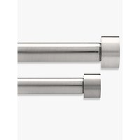 Umbra Adjustable Double Curtain Pole Kit, Nickel, L183-366cm X Dia.19mm