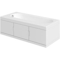 Cooke & Lewis Gloss White LH Or RH Straight Bath Storage Unit & End Panel (W)1675mm