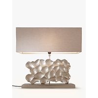 Pacific Lifestyle Mere Sculptured Wide Rectangle Table Lamp, Champagne