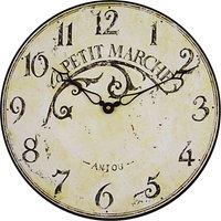 Lascelles Le Petit Marche Clock, Cream, Dia. 36cm