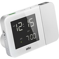 Braun Projection Radio Controlled Alarm Clock, White