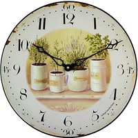 Roger Lascelles Herb Pots Wall Clock, Dia. 36cm