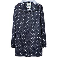 Joules Right As Rain Golightly Pack Away Waterproof Parka, Navy Spot