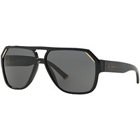 Dolce & Gabbana DG4138 Geometric Sunglasses, Black