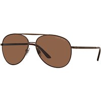 Giorgio Armani AR6030 Aviator Sunglasses, Brown